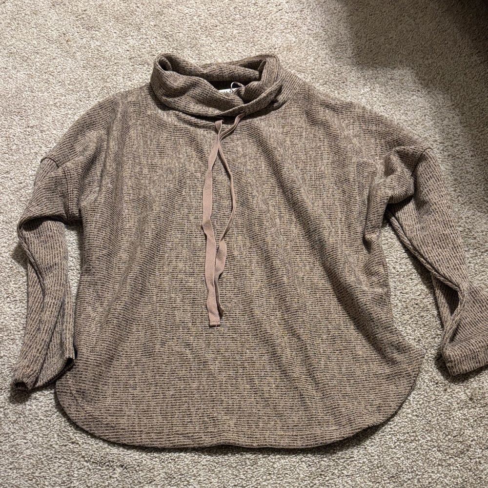 Max Studio Taupe Cowl Neck Sweater